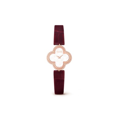 VAN CLEEF ARPELS SWEET ALHAMBRA WATCH18K ROSE GOLD, DIAMOND, MOTHER-OF-PEARL VCARO8WS00